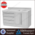 Standard Worktable Single/Double Stainless Steel Kitchen Sink Cabinet